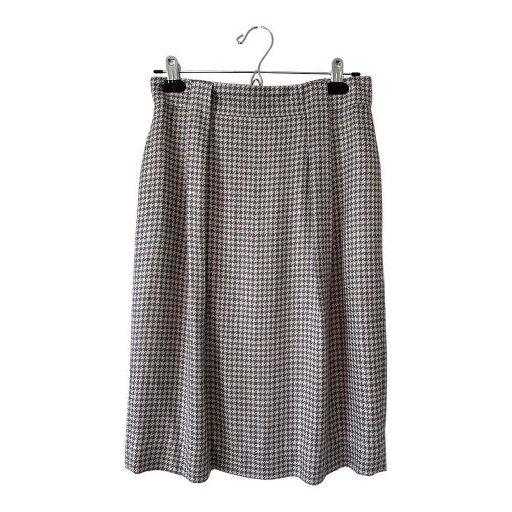 Houndstooth Pencil Skirt Jones New York Gray & Pink Office Knee Length  - Size 8